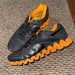 Reebok Black and Orange Zigactivate Running Shoes